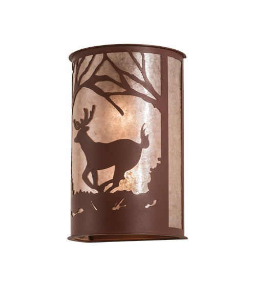 Meyda Tiffany Deer At Lake 197062 Wall Light - Antique Copper