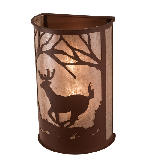 Meyda Tiffany Deer At Lake 197062 Wall Light - Antique Copper