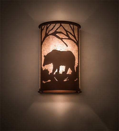 Meyda Tiffany Bear At Dawn 197064 Wall Light - Antique Copper