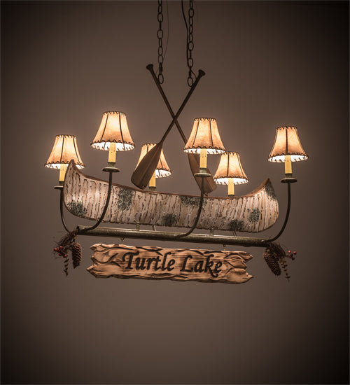 Meyda Tiffany Personalized 197097 Chandelier Light - Antique Copper,Natural Wood,Tarnished Copper