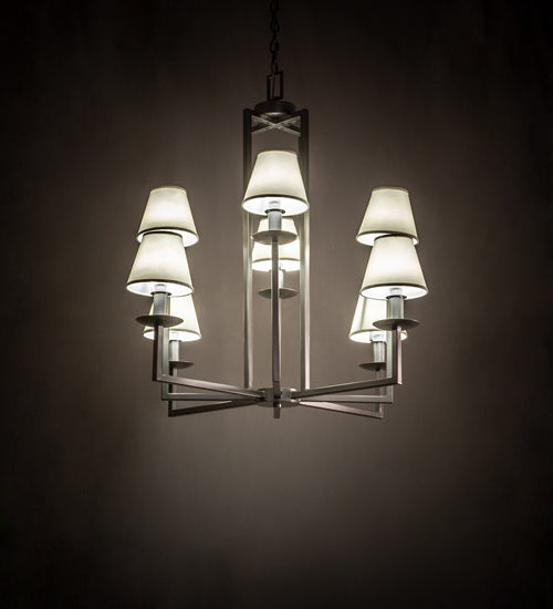 Meyda Tiffany Porte Tournante 197107 Chandelier Light - Nickel