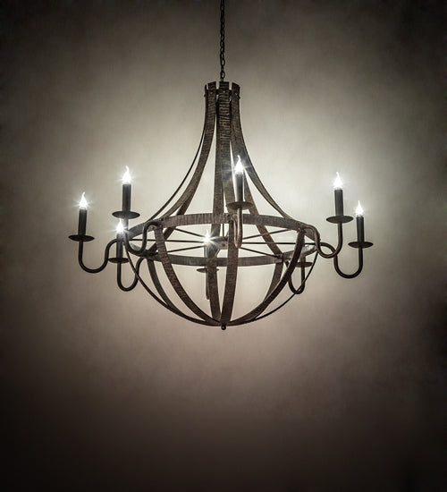 Meyda Tiffany Barrel Stave 197212 Chandelier Light - Nickel