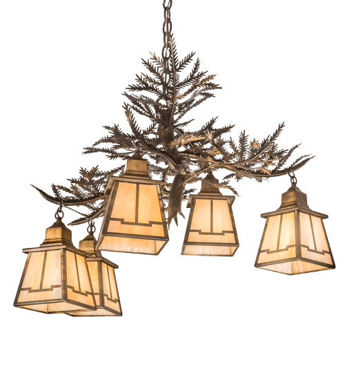 Meyda Tiffany Pine Branch 197327 Chandelier Light - Mahogany Bronze