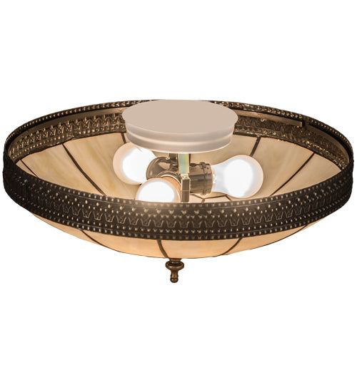 Meyda Tiffany Vincent 197707 Ceiling Light - Craftsman Brown Highlighted