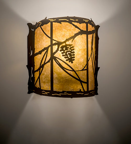 Meyda Tiffany Whispering Pines 197900 Wall Light - Wrought Iron