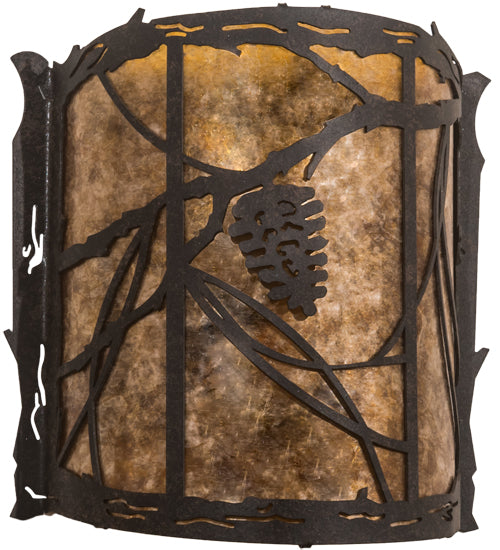 Meyda Tiffany Whispering Pines 197900 Wall Light - Wrought Iron