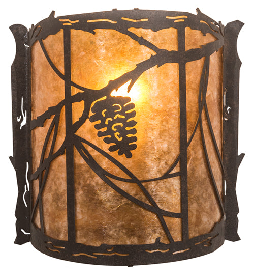 Meyda Tiffany Whispering Pines 197900 Wall Light - Wrought Iron