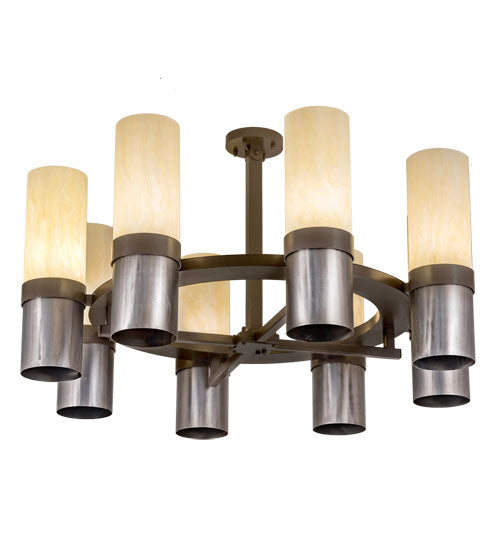 Meyda Tiffany Farmington 198084 Chandelier Light - Steel,Sepia Vein