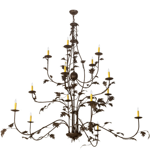 Meyda Tiffany Oak Leaf 198138 Chandelier Light - Cafe-Noir