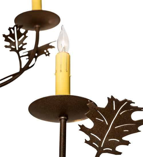 Meyda Tiffany Oak Leaf 198138 Chandelier Light - Cafe-Noir