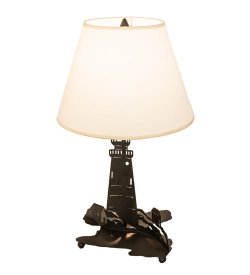Meyda Tiffany Lighting 198178 Lighthouse Two Light Table Lamp Lamp Bronze / Dark