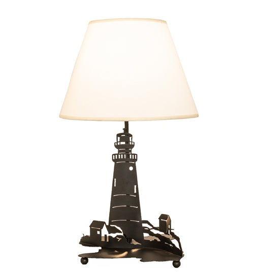 Meyda Tiffany Lighting 198178 Lighthouse Two Light Table Lamp Lamp Bronze / Dark