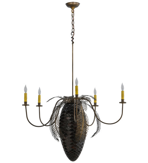 Meyda Tiffany Pinecone 19829 Chandelier Light - Antique Copper