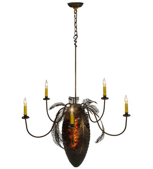 Meyda Tiffany Pinecone 19829 Chandelier Light - Antique Copper