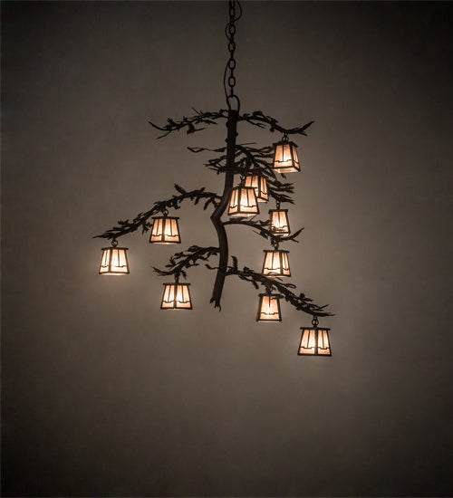 Meyda Tiffany Pine Branch 198533 Chandelier Light - Mahogany Bronze