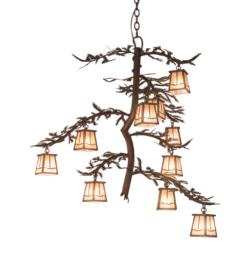Meyda Tiffany Pine Branch 198533 Chandelier Light - Mahogany Bronze