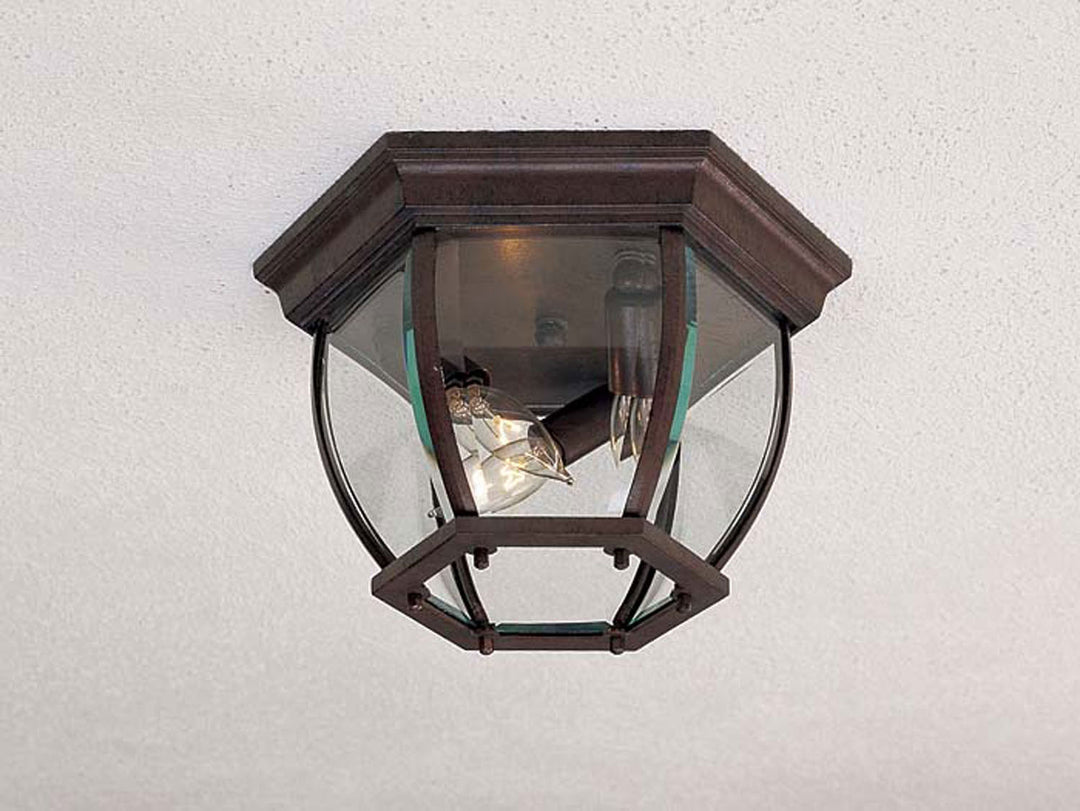 Minka-Lavery Lighting 71174-91 Wyndmere Three Light Flush Mount Outdoor Bronze / Dark