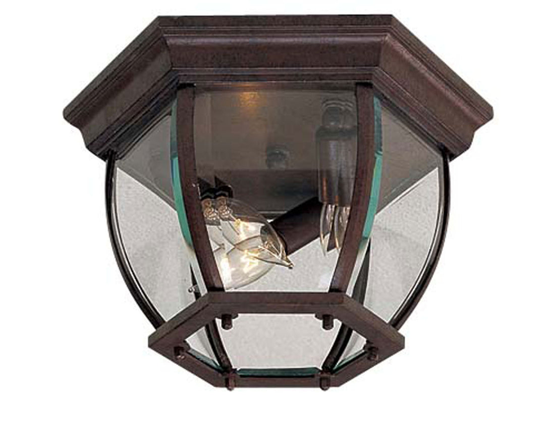 Minka-Lavery Lighting 71174-91 Wyndmere Three Light Flush Mount Outdoor Bronze / Dark