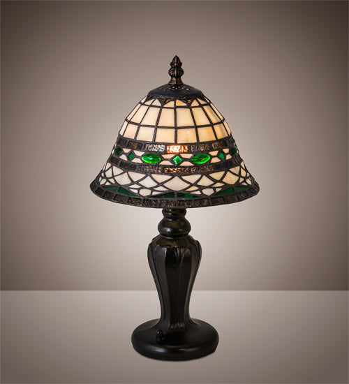 Meyda Tiffany Lighting 198767 Tiffany Roman One Light Mini Lamp Lamp Bronze / Dark