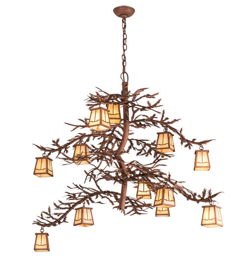 Meyda Tiffany Pine Branch 198769 Chandelier Light - Rust