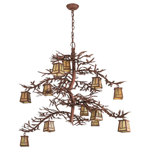 Meyda Tiffany Pine Branch 198769 Chandelier Light - Rust