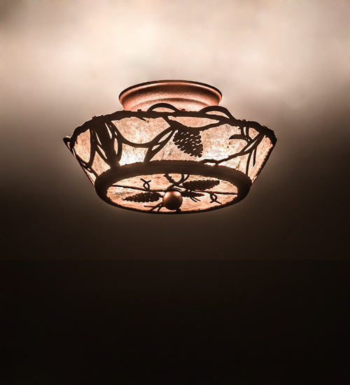 Meyda Tiffany Whispering Pines 198770 Ceiling Light - Rust