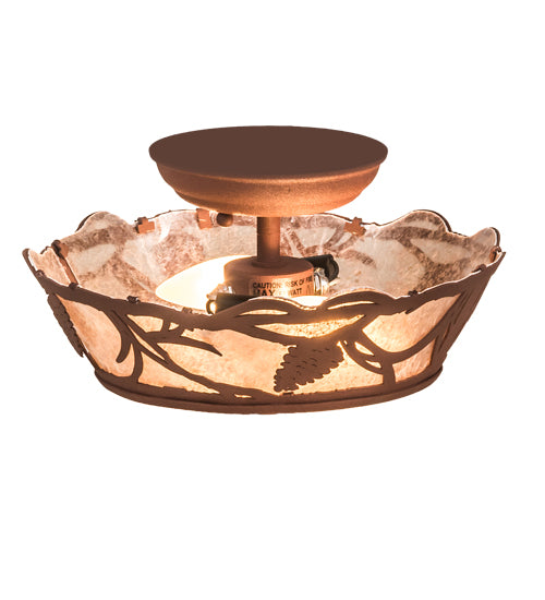 Meyda Tiffany Whispering Pines 198770 Ceiling Light - Rust