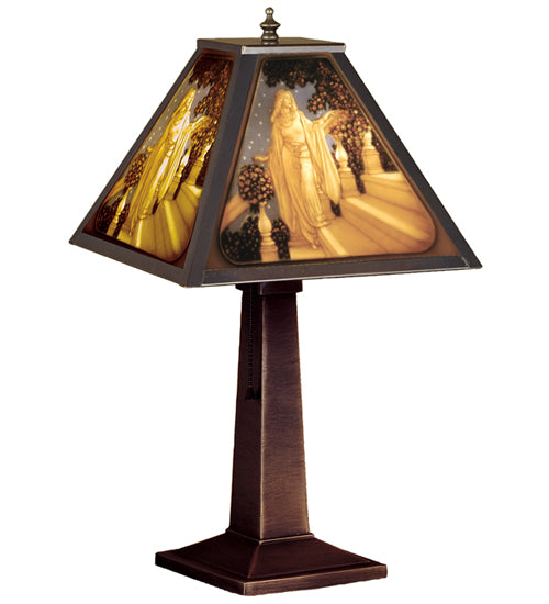 Meyda Tiffany Lighting 19899 Maxfield Parrish Two Light Accent Lamp Lamp Bronze / Dark