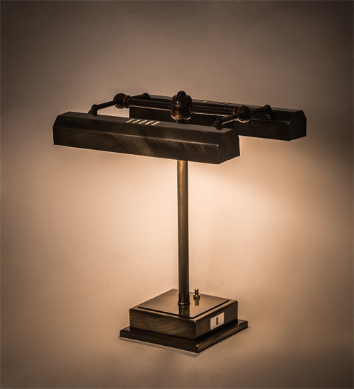 Meyda Tiffany Lighting 199062 Utica Library Two Light Banker's Lamp Lamp Bronze / Dark