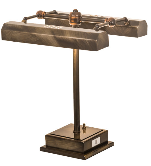 Meyda Tiffany Lighting 199062 Utica Library Two Light Banker's Lamp Lamp Bronze / Dark