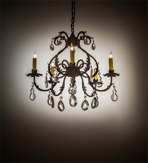 Meyda Tiffany Chantilly 199258 Chandelier Light - French Bronzed,Crystal
