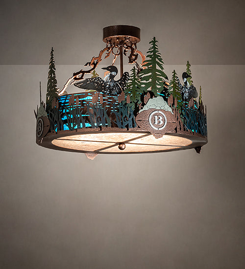 Meyda Tiffany Boulders 199563 Ceiling Light - Copper Vein