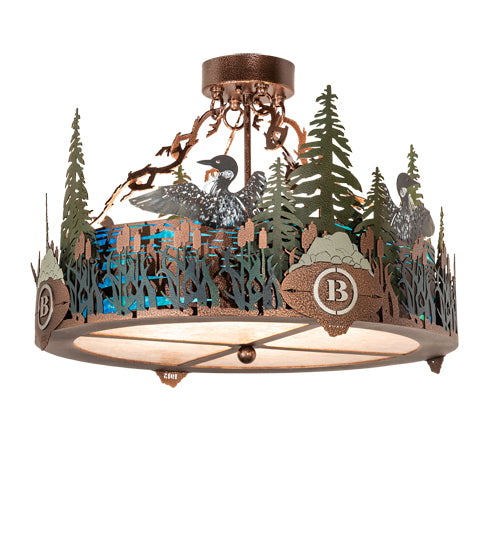 Meyda Tiffany Boulders 199563 Ceiling Light - Copper Vein