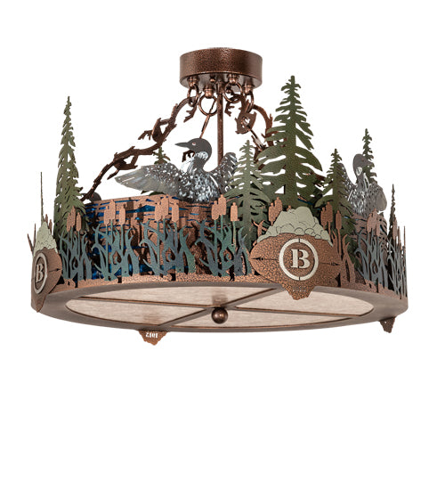 Meyda Tiffany Boulders 199563 Ceiling Light - Copper Vein