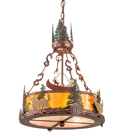 Meyda Tiffany Boulders 199567 Chandelier Light - Copper Vein