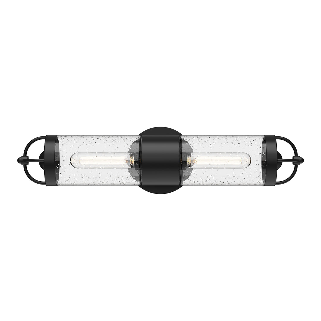 Alora Mood lancaster EW461102BKCB Wall Light - Black/Clear Bubble Glass