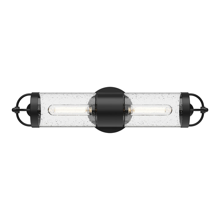 Alora Mood lancaster EW461102BKCB Wall Light - Black/Clear Bubble Glass