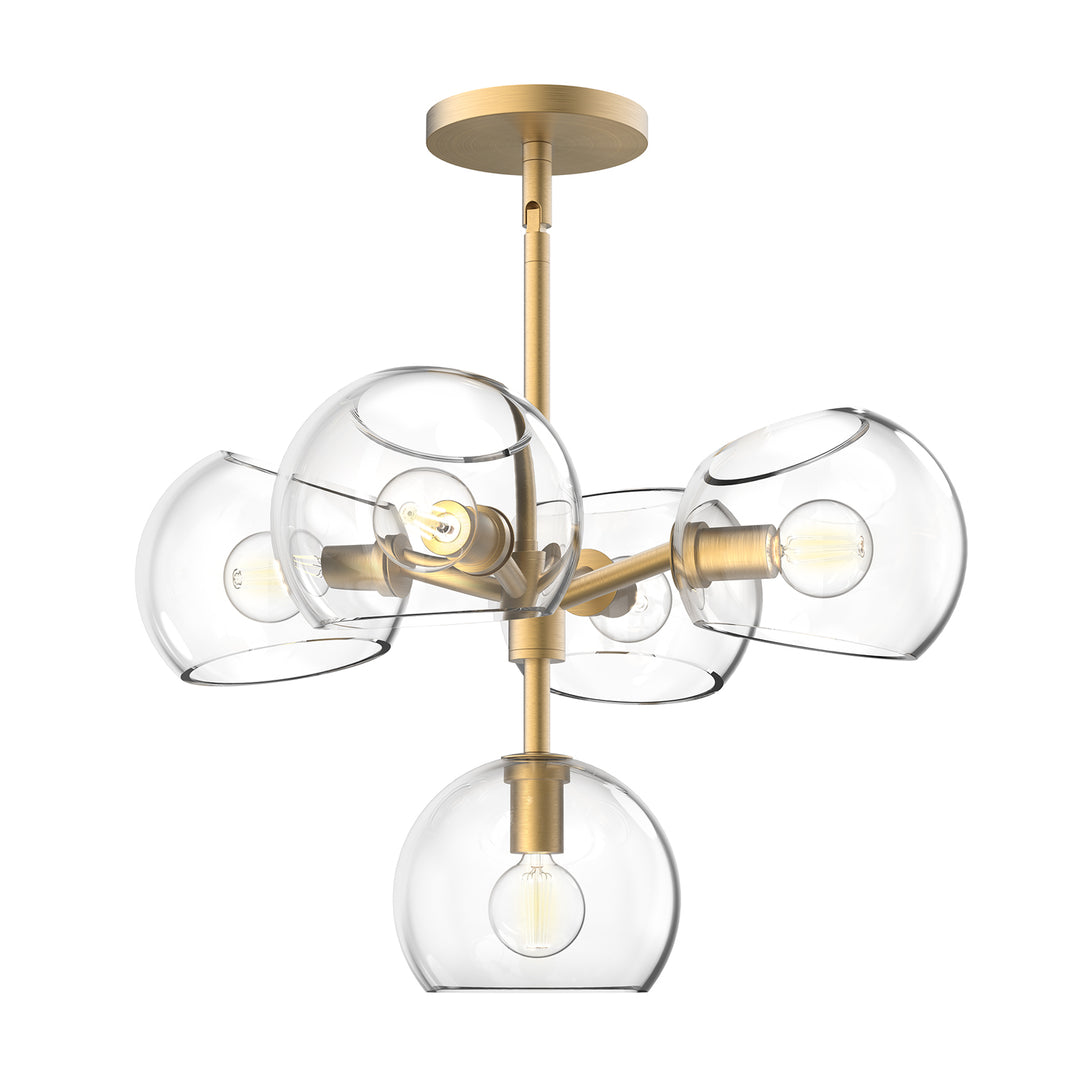 Alora Mood willow CH548518BGCL Chandelier Light - Brushed Gold/Clear Glass