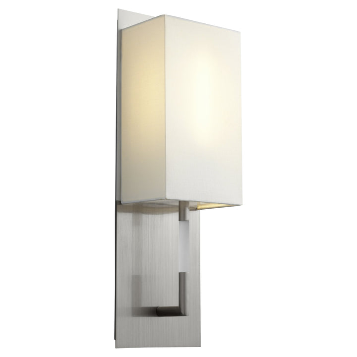Oxygen Epoch 3-564-124 Wall Sconce Light - Satin Nickel W/ White Linen