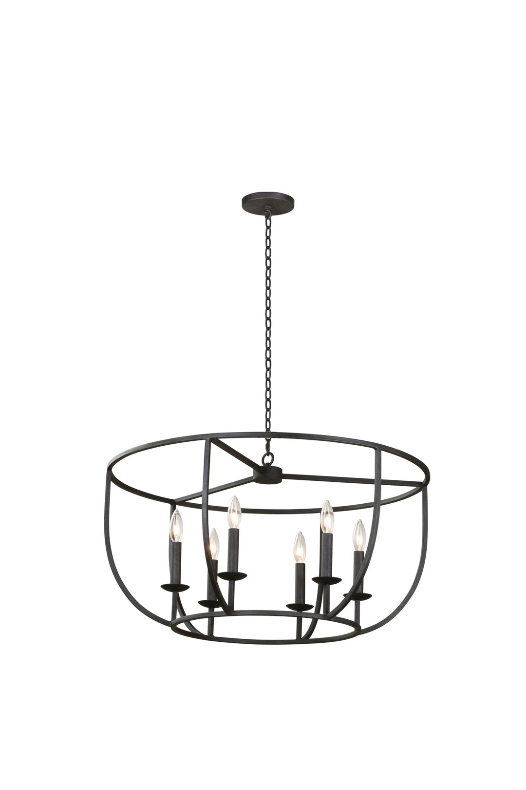 Kalco Newhall 508051BI Chandelier Light - Black Iron