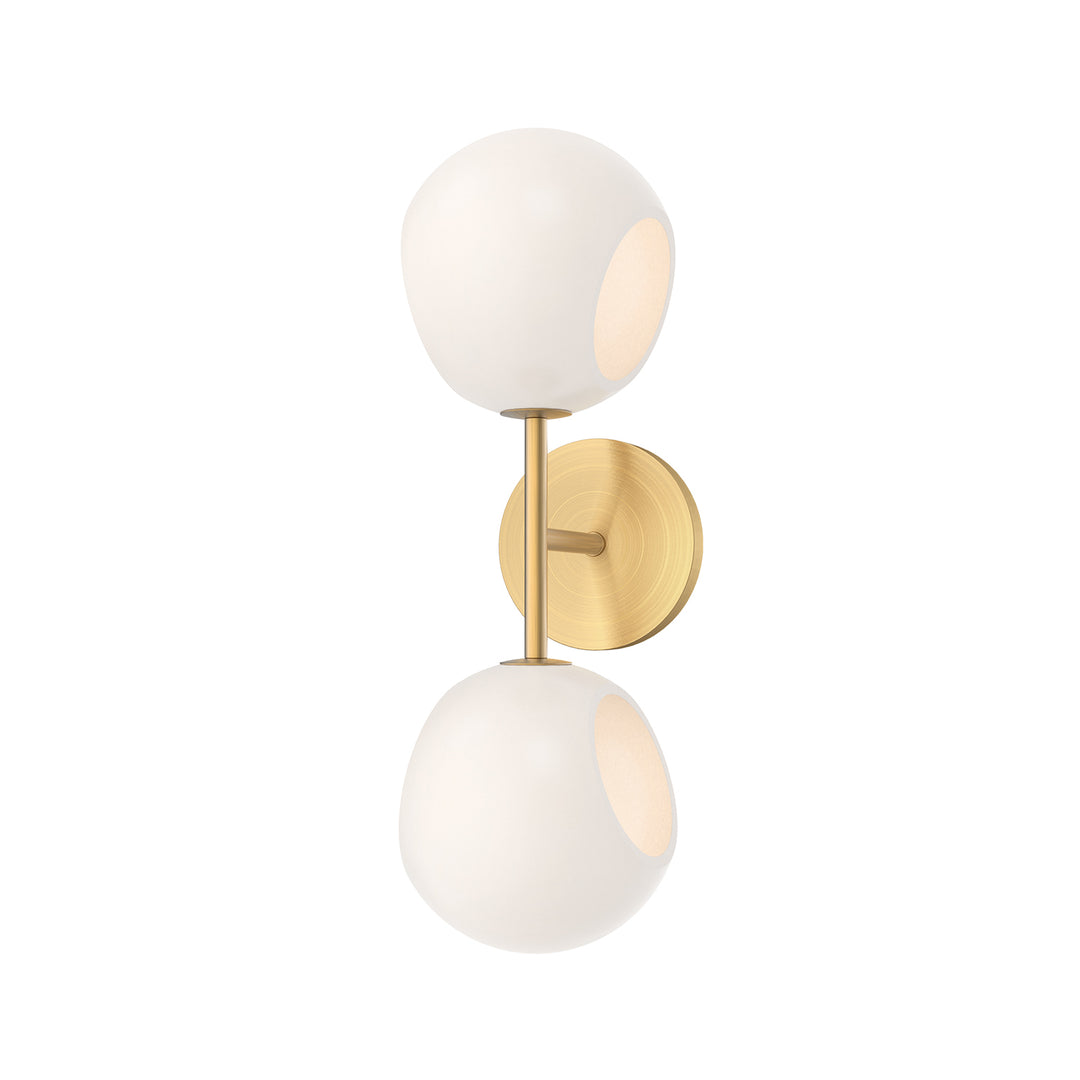 Alora Mood willow WV548217BGOP Wall Light - Brushed Gold/Opal Matte Glass