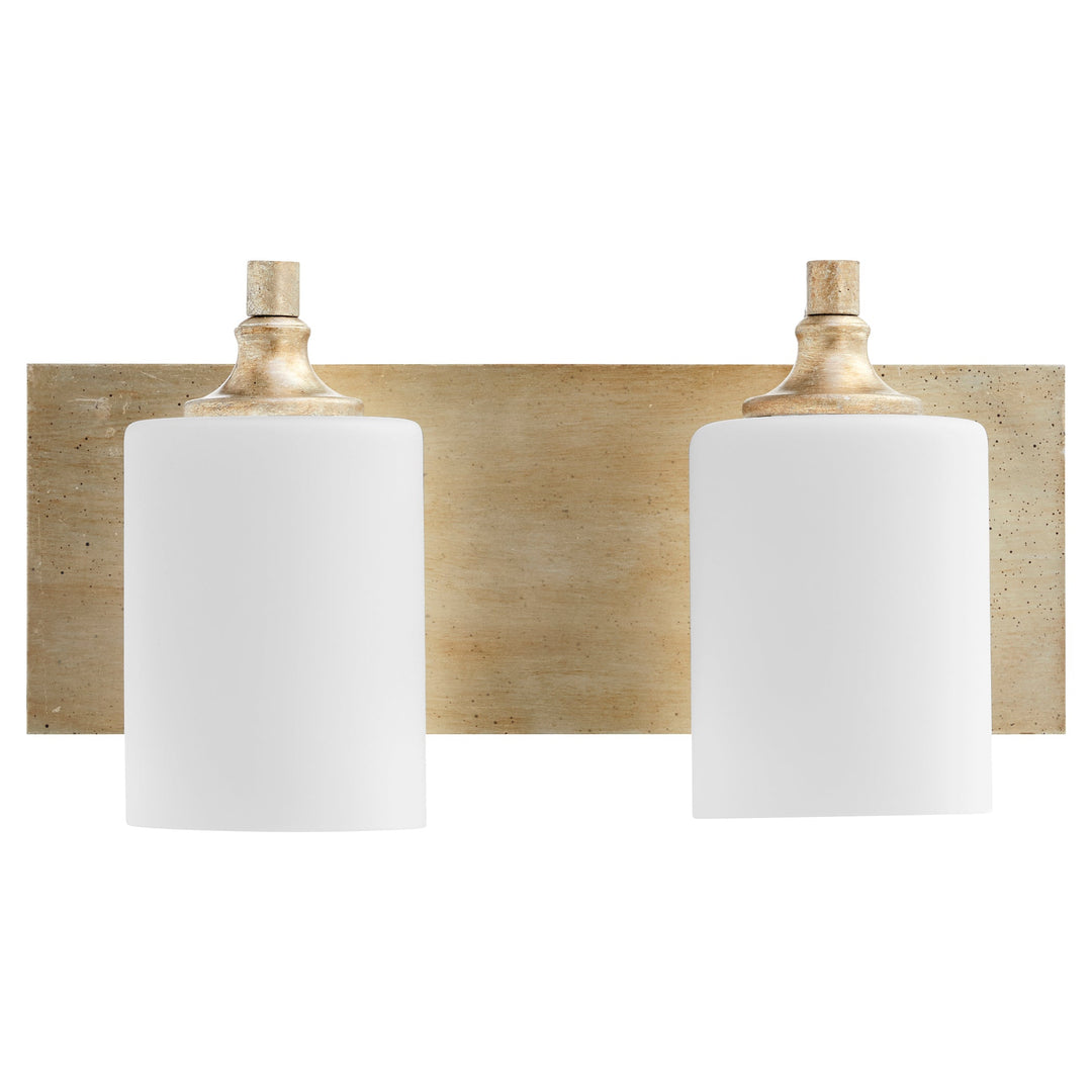 Quorum Celeste 5009-2-60 Bath Vanity Light 17 in. wide - Aged Silver Leaf
