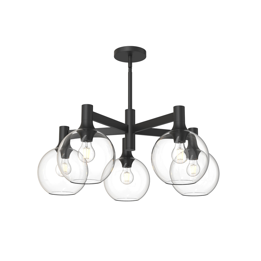 Alora Mood castilla CH506129MBCL Chandelier Light - Clear Glass/Matte Black