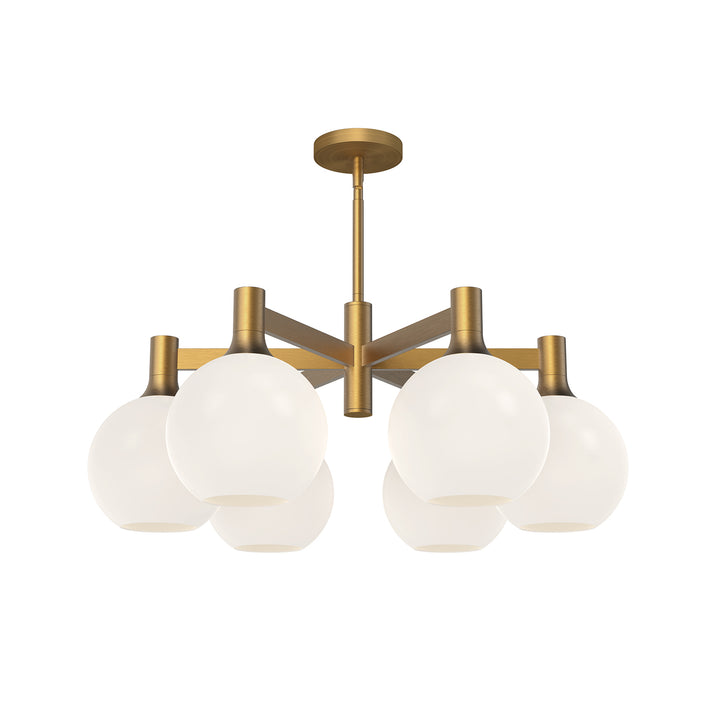 Alora Mood castilla CH506230AGOP Chandelier Light - Aged Gold/Opal Matte Glass