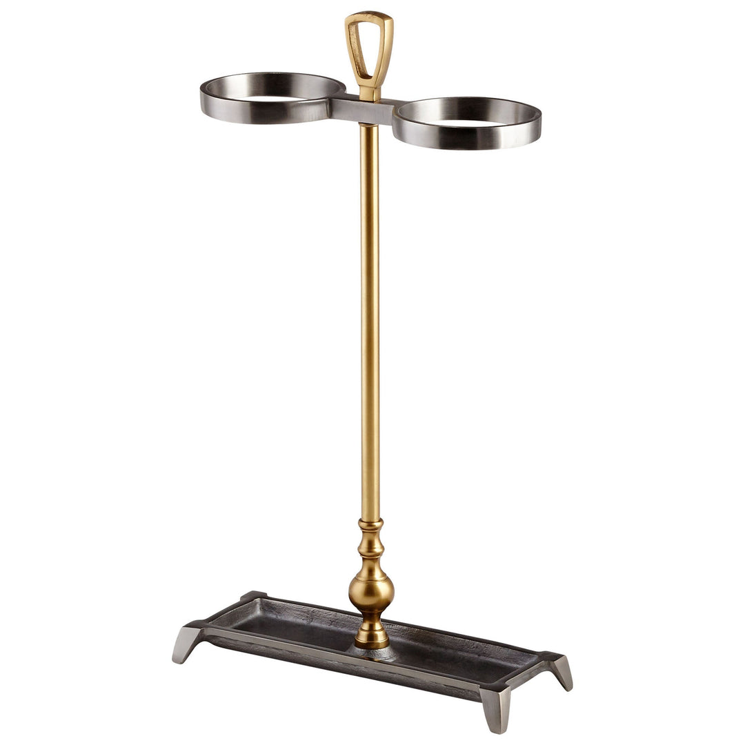 Cyan 08938 Containers & Trays - Satin Grey And Brass