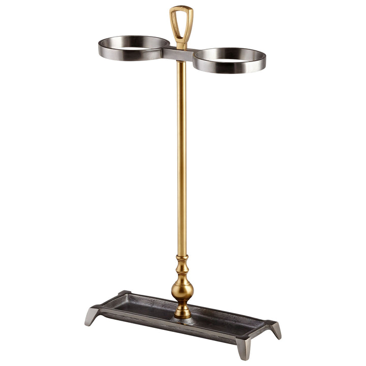 Cyan 08938 Containers & Trays - Satin Grey And Brass