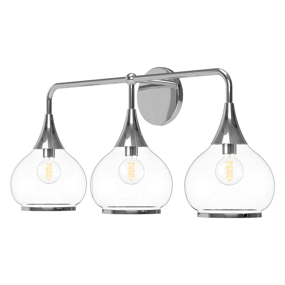 Alora Mood hazel VL524326CHCL Bath Vanity Light 11 in. wide - Chrome/Clear Glass