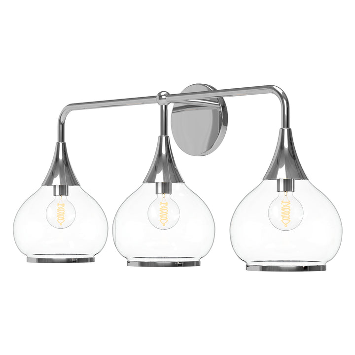 Alora Mood hazel VL524326CHCL Bath Vanity Light 11 in. wide - Chrome/Clear Glass