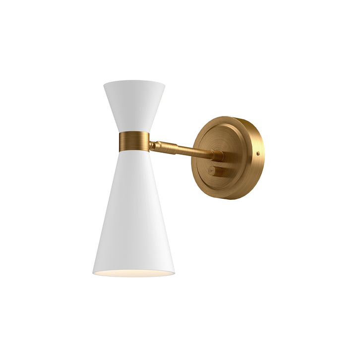 Alora Mood blake WV574404WHAG Wall Light - Aged Gold/White