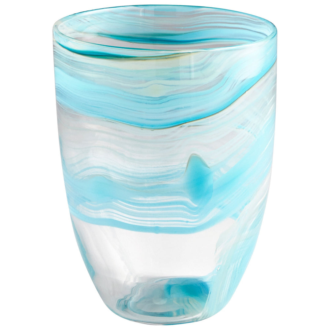 Cyan 09451 Vases & Planters - Sky Blue And White